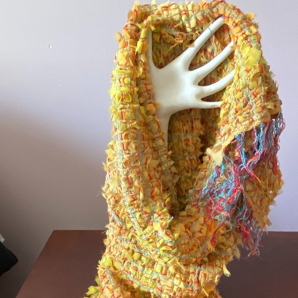 Loom Weaved Scarf, Hand Crafted, Yellow, Women´s,...